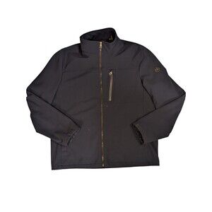CALVIN KLEIN MEN'S WATER/WIND RESISTANT SOFTSHELL BLACK JACKET SIZE L